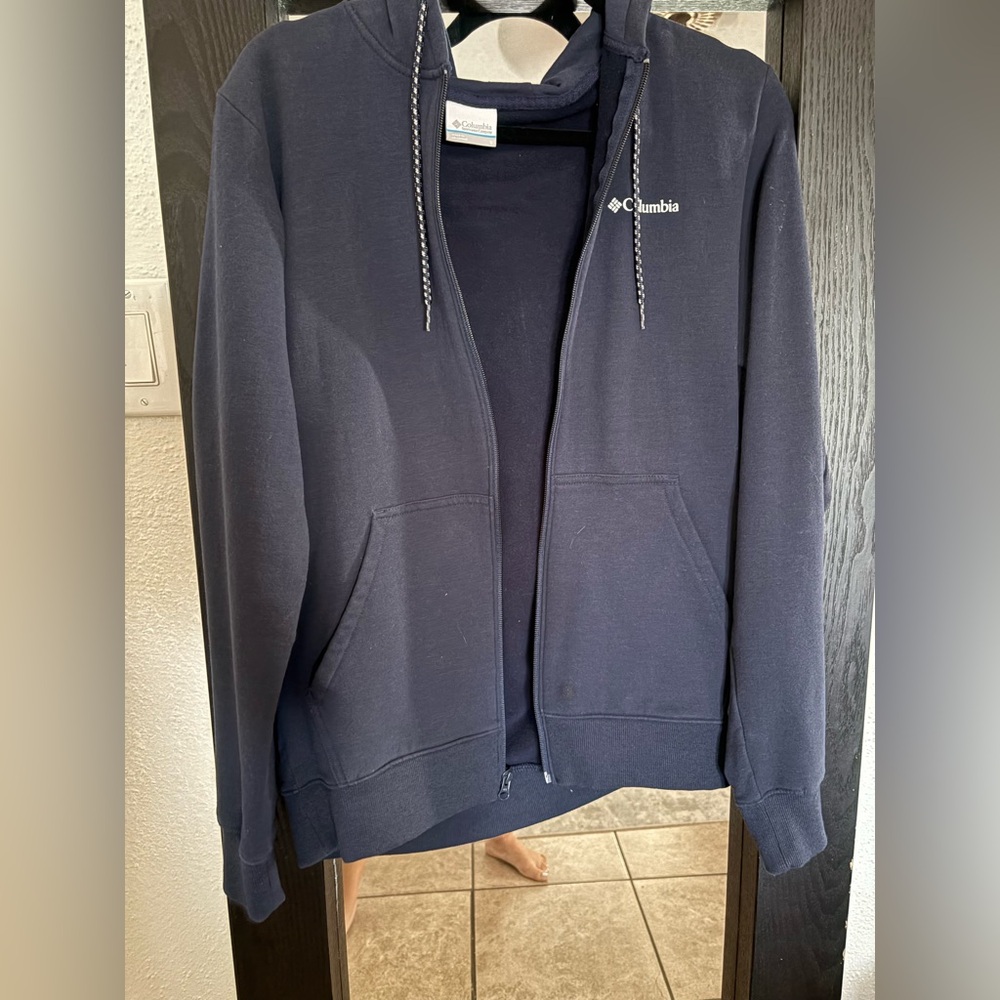 Columbia Dark Blue Full-Zip Hoodie